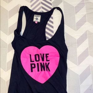 Pink VS long tank top 💕